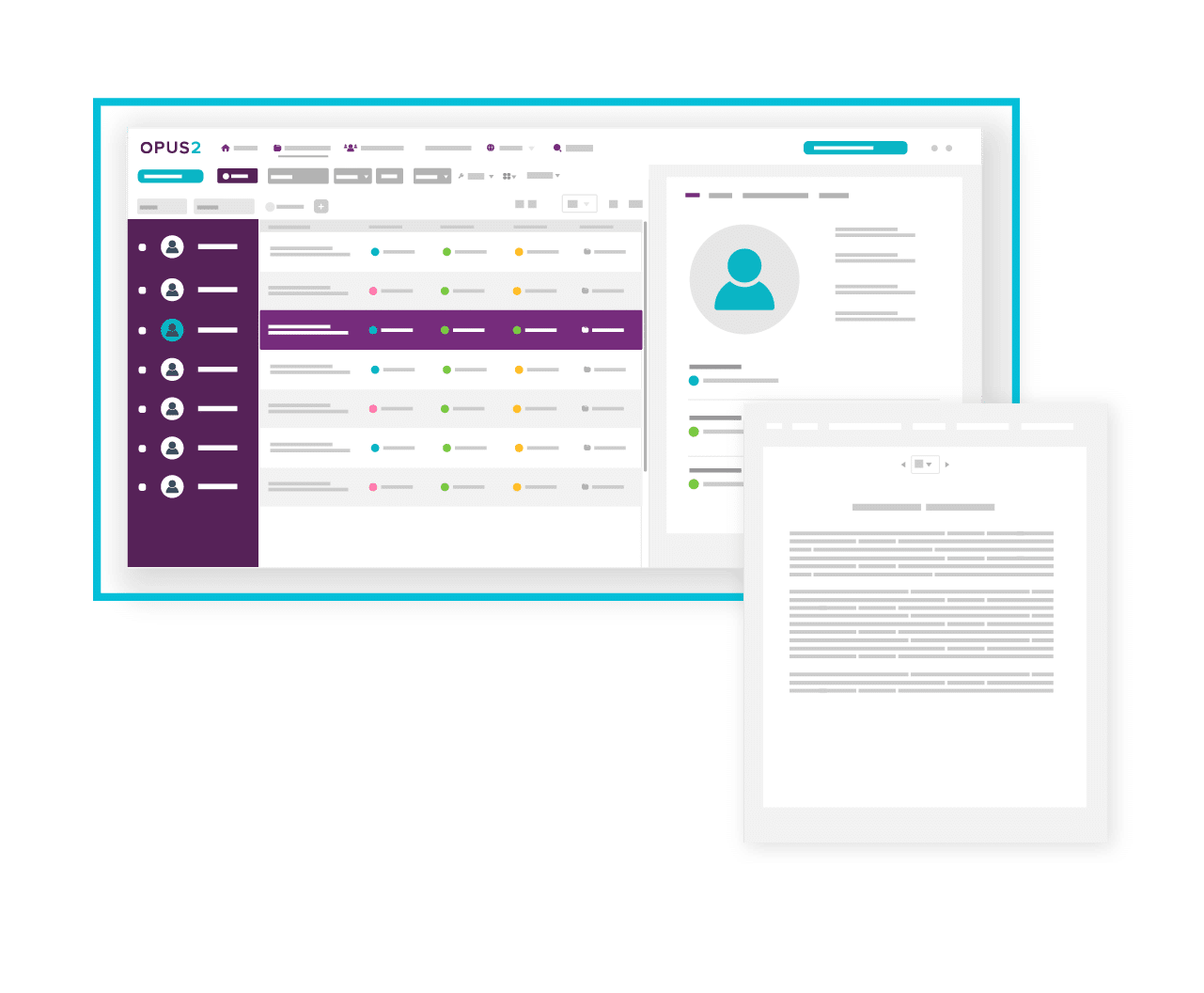 Case preparation-management - Characters witness management and document management Screenshot