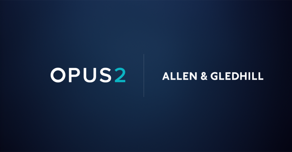 Allen & Gledhill adopt Opus 2 Cases Press Announcement Featured Image
