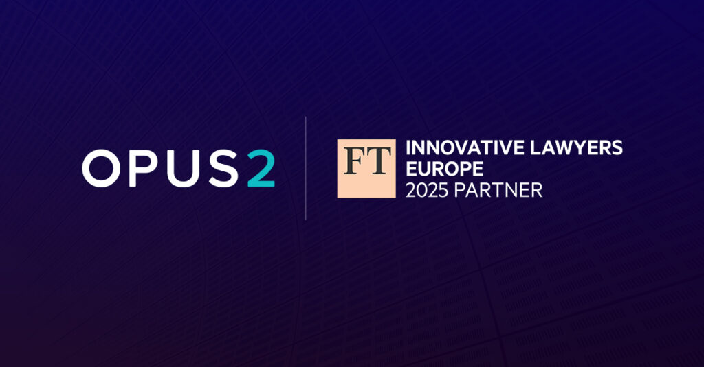Opus 2 FT Awards - FT Innovative Lawyer Awards Europe 2025